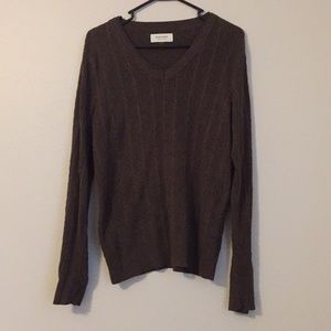 Brown V-neck Sweater
